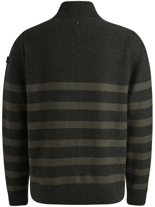 PME Legend Half zip collar cotton rib knit