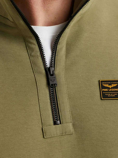 PME Legend Half zip collar interlock jersey