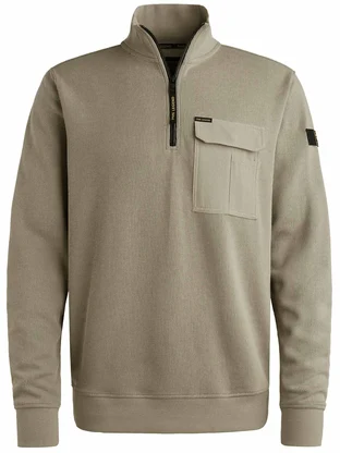 PME Legend Half zip collar knit look jersey