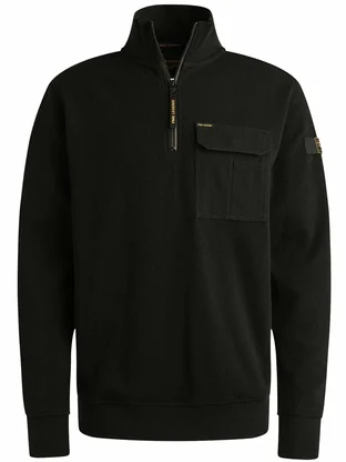 PME Legend Half zip collar knit look jersey