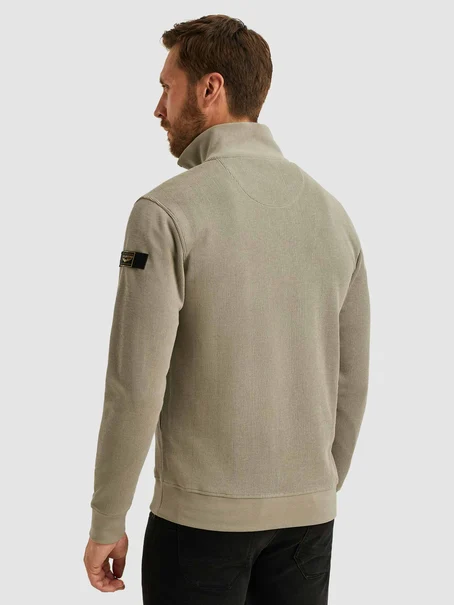 PME Legend Half zip collar knit look jersey