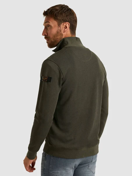 PME Legend Half zip collar knit look jersey