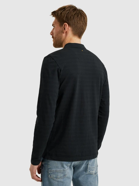 PME Legend Long sleeve polo melange stripe