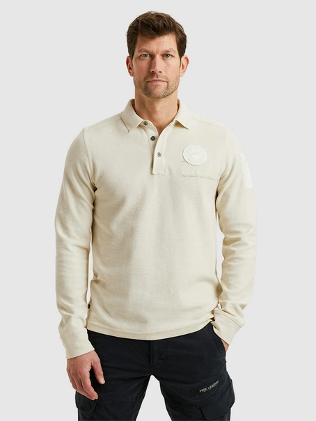PME Legend Long sleeve polo shirt structure p