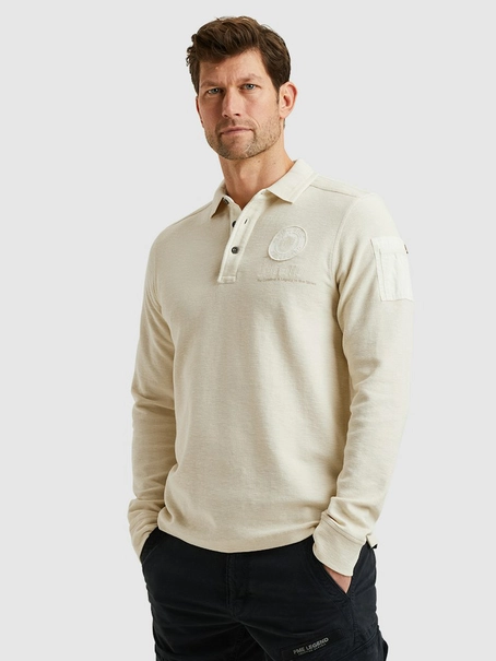 PME Legend Long sleeve polo shirt structure p