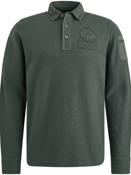 PME Legend Long sleeve polo shirt structure p