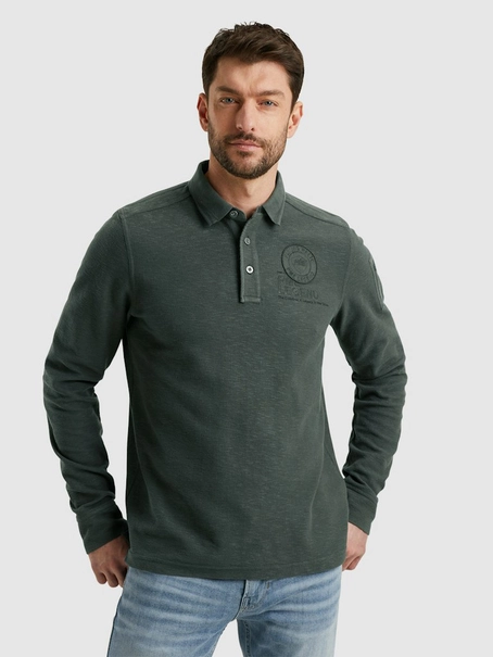 PME Legend Long sleeve polo shirt structure p