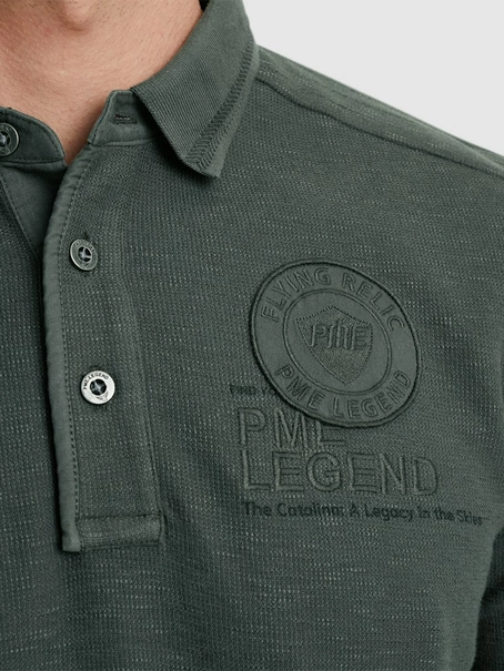 PME Legend Long sleeve polo shirt structure p