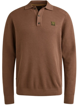 PME Legend Long sleeve polo structure knit