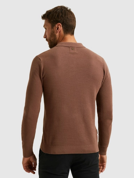 PME Legend Long sleeve polo structure knit