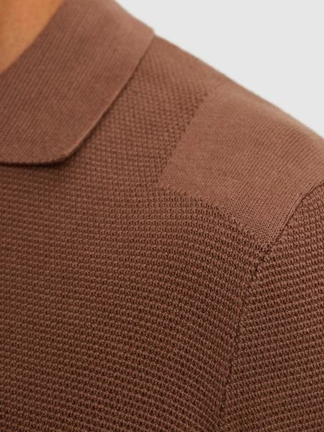 PME Legend Long sleeve polo structure knit