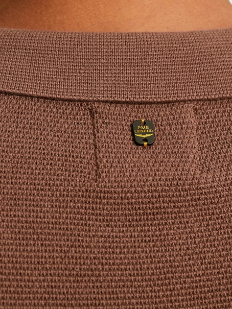 PME Legend Long sleeve polo structure knit