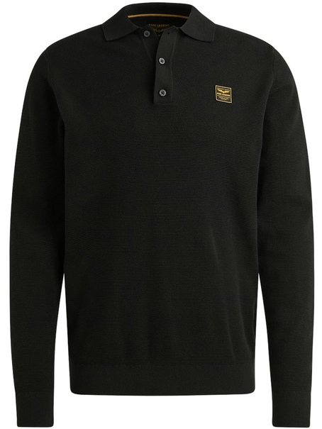 PME Legend Long sleeve polo structure knit