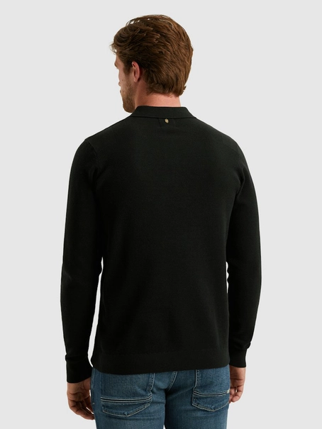 PME Legend Long sleeve polo structure knit