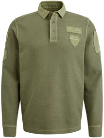 PME Legend Long sleeve polo structured pique