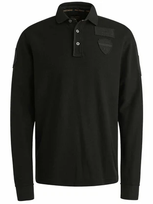 PME Legend Long sleeve polo waffle pique carg