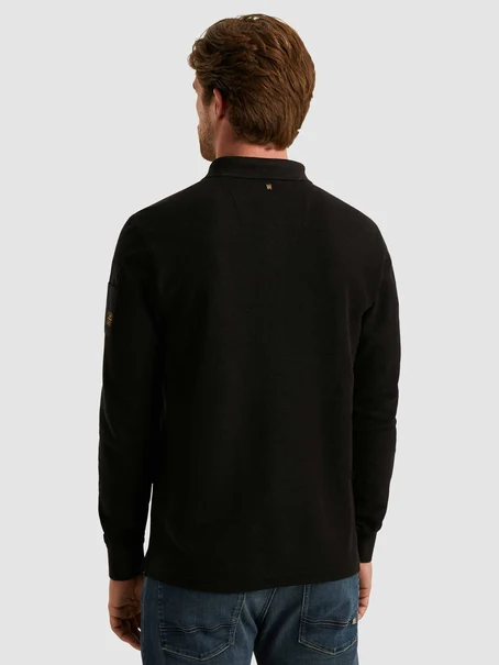 PME Legend Long sleeve polo waffle pique carg