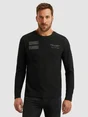 PME Legend Long sleeve r-neck structured piqu