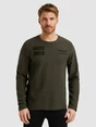 PME Legend Long sleeve r-neck structured piqu