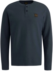PME Legend Long sleeve r-neck structured piqu