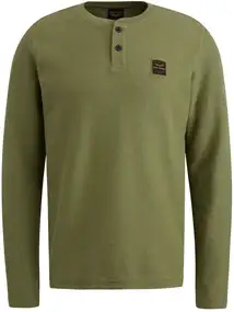 PME Legend Long sleeve r-neck structured piqu