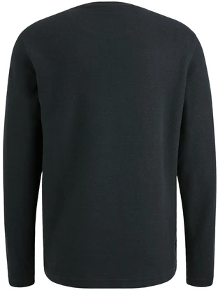 PME Legend Long sleeve r-neck structured piqu