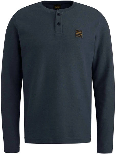 PME Legend Long sleeve r-neck structured piqu
