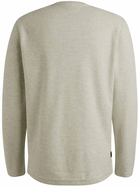 PME Legend Long sleeve r-neck structured piqu