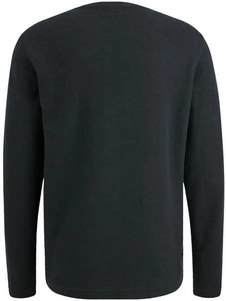 PME Legend Long sleeve r-neck structured piqu