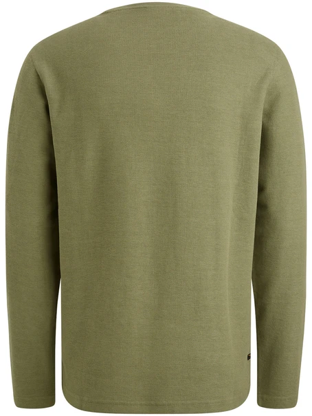 PME Legend Long sleeve r-neck structured piqu