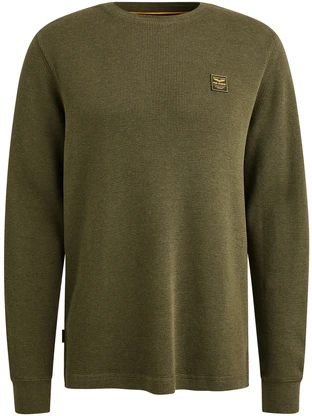 PME Legend Long sleeve r-neck waffle melange