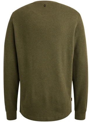 PME Legend Long sleeve r-neck waffle melange