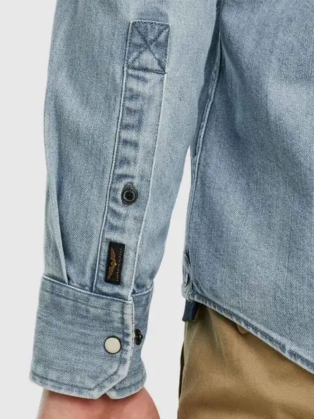 PME Legend Long Sleeve Shirt Bleach Indigo de