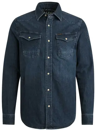 PME Legend LONG SLEEVE SHIRT BLUE DENIM WASH