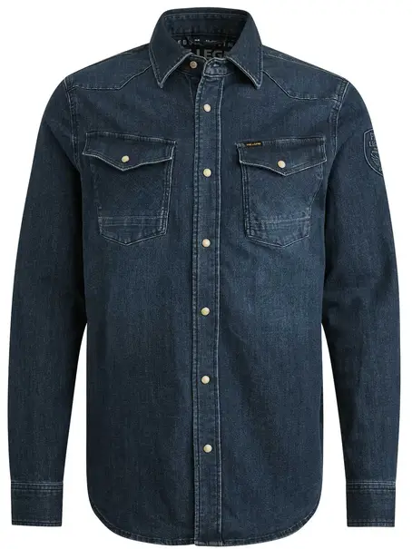 PME Legend LONG SLEEVE SHIRT BLUE DENIM WASH