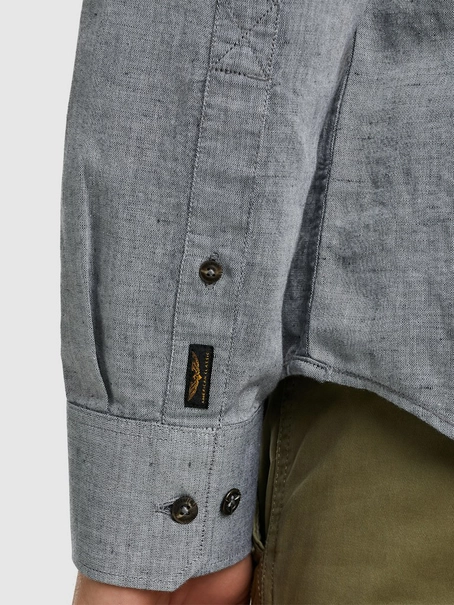 PME Legend Long Sleeve Shirt Ctn 2tone Linen