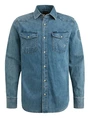 PME Legend LONG SLEEVE SHIRT FADED GREY BLUE