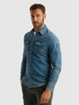 PME Legend LONG SLEEVE SHIRT FADED GREY BLUE
