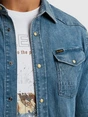 PME Legend LONG SLEEVE SHIRT FADED GREY BLUE