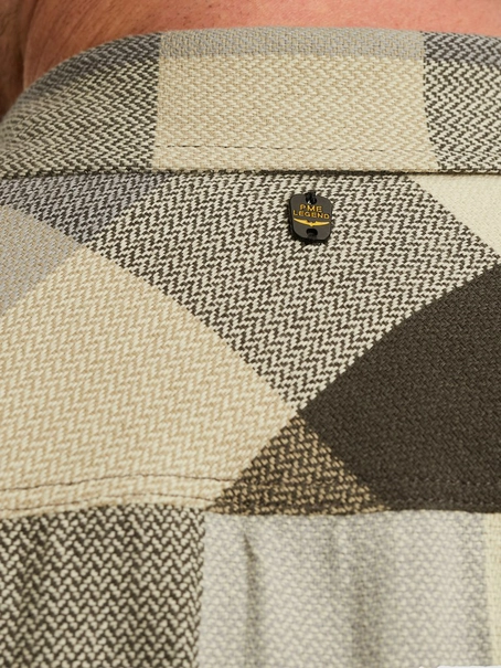 PME Legend LONG SLEEVE SHIRT Herringbone Bloc