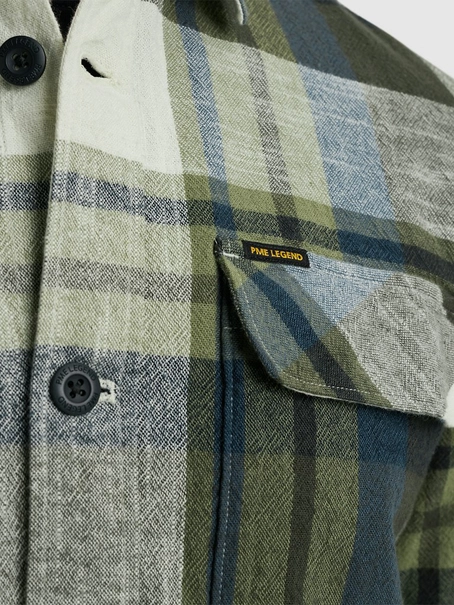 PME Legend Long Sleeve Shirt Slub Yarn Dyed C