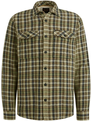 PME Legend LONG SLEEVE SHIRT Small Herringbon