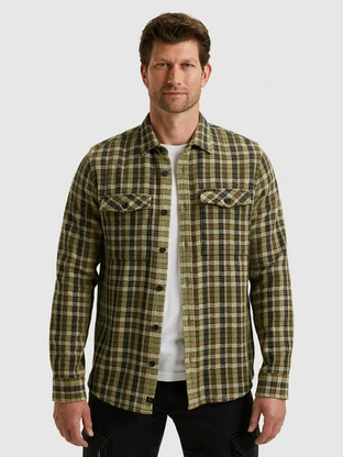 PME Legend LONG SLEEVE SHIRT Small Herringbon