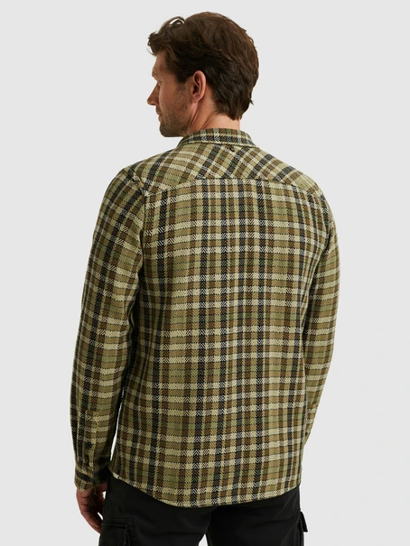 PME Legend LONG SLEEVE SHIRT Small Herringbon