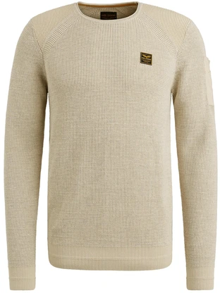 PME Legend R-neck cotton rib melee knit