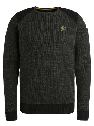 PME Legend R-neck cotton rib melee knit