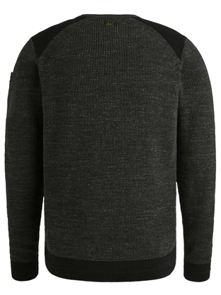 PME Legend R-neck cotton rib melee knit