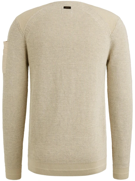PME Legend R-neck cotton rib melee knit