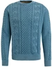 PME Legend R-neck garment dye cable knit