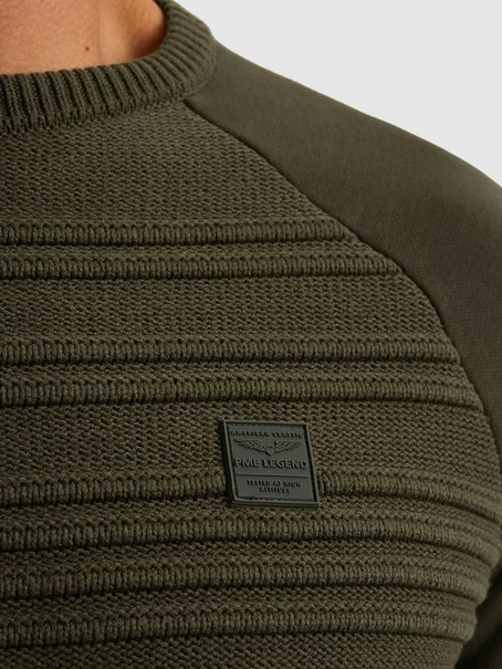 PME Legend R-neck knit sweat combination
